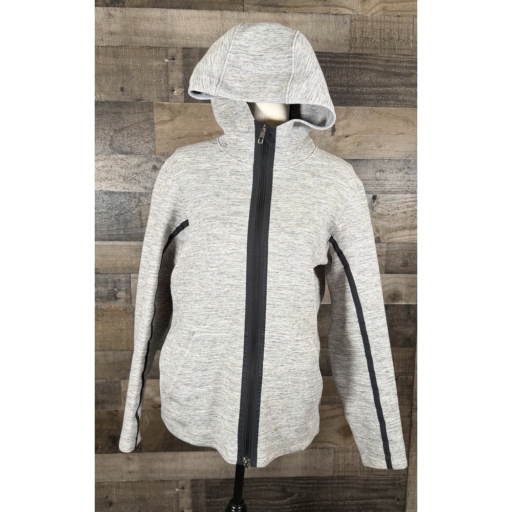 Lululemon Stratum Hoodie Hood Jacket Mens Medium‎ Heathered Gray Zip Active